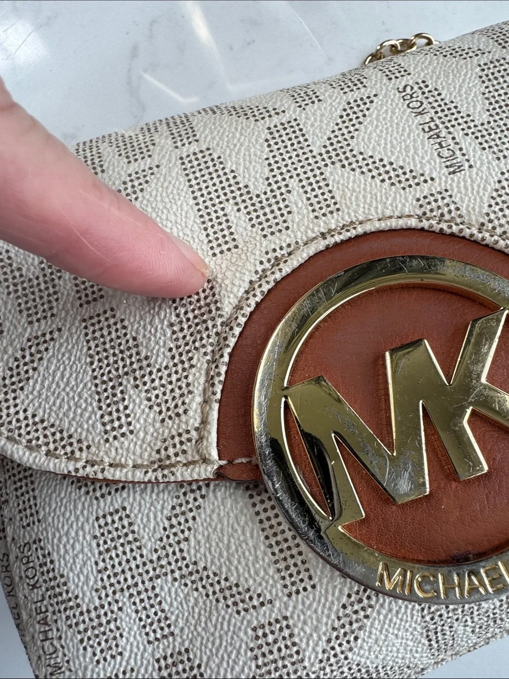 Michael Kors Fulton Small Crossbody Bag missing original crossbody strap